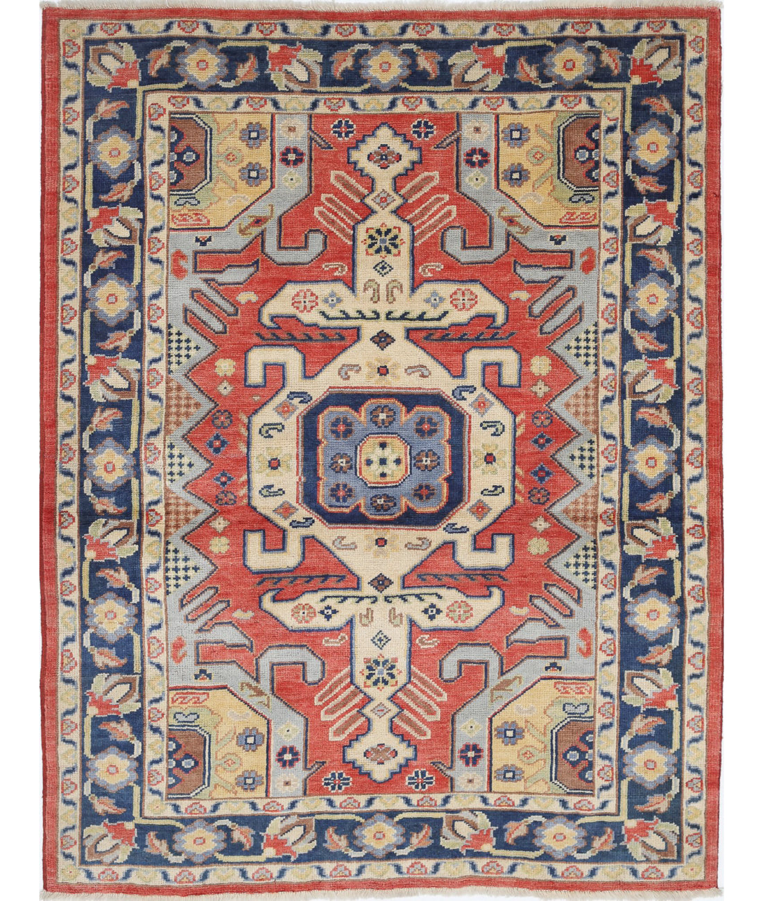 Ziegler 4'5'' X 5'8'' Hand-Knotted Wool Rug 4'5'' x 5'8'' (133 X 170) / Red / N/A