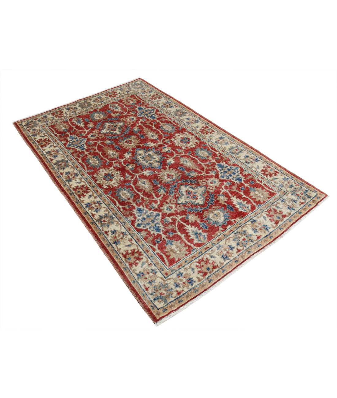 Ziegler 3'10'' X 5'11'' Hand-Knotted Wool Rug 3'10'' x 5'11'' (115 X 178) / Red / N/A