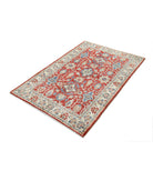 Ziegler 3'10'' X 5'11'' Hand-Knotted Wool Rug 3'10'' x 5'11'' (115 X 178) / Red / N/A