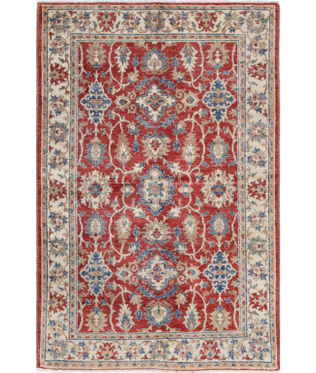 Ziegler 3'10'' X 5'11'' Hand-Knotted Wool Rug 3'10'' x 5'11'' (115 X 178) / Red / N/A