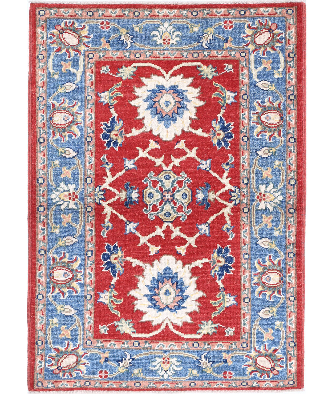 Ziegler 3'3'' X 4'8'' Hand-Knotted Wool Rug 3'3'' x 4'8'' (98 X 140) / Blue / N/A