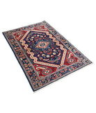 Ziegler 3'4'' X 4'10'' Hand-Knotted Wool Rug 3'4'' x 4'10'' (100 X 145) / Blue / N/A