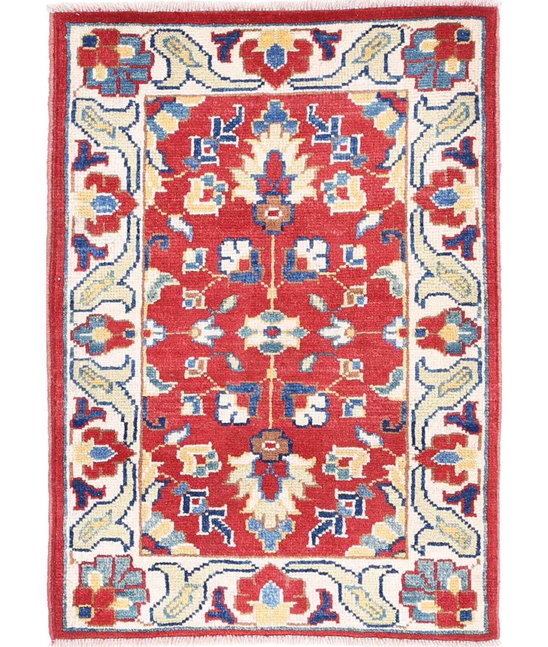 Ziegler 2'0'' X 2'11'' Hand-Knotted Wool Rug 2'0'' x 2'11'' (60 X 88) / Red / N/A