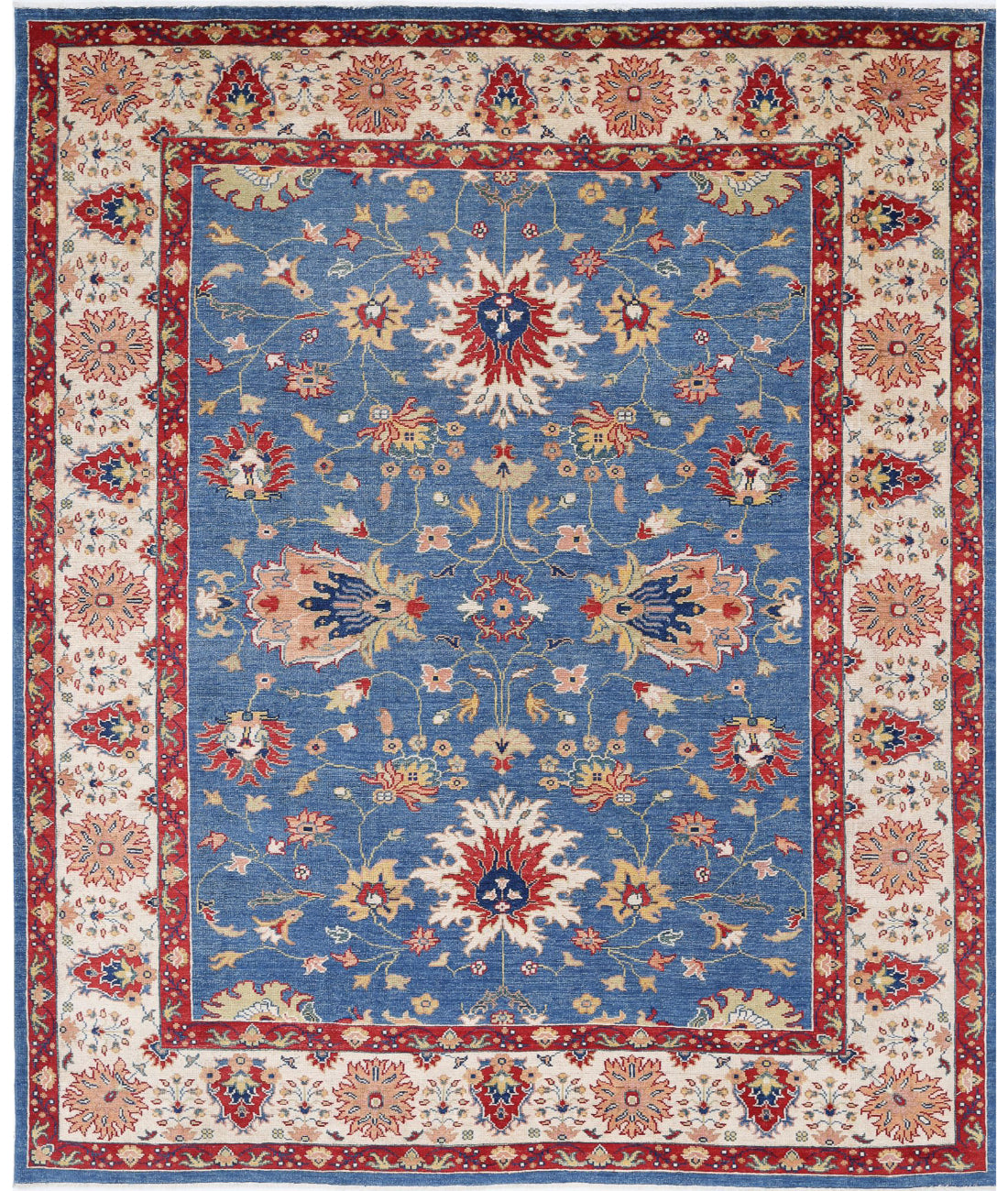 Ziegler 7'10'' X 9'5'' Hand-Knotted Wool Rug 7'10'' x 9'5'' (235 X 283) / Blue / N/A