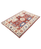 Ziegler 4'0'' X 5'9'' Hand-Knotted Wool Rug 4'0'' x 5'9'' (120 X 173) / Red / N/A