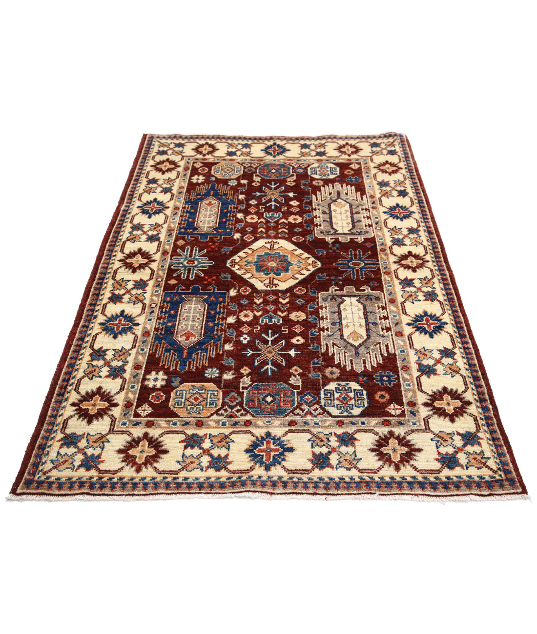 Ziegler 4'0'' X 5'9'' Hand-Knotted Wool Rug 4'0'' x 5'9'' (120 X 173) / Red / N/A