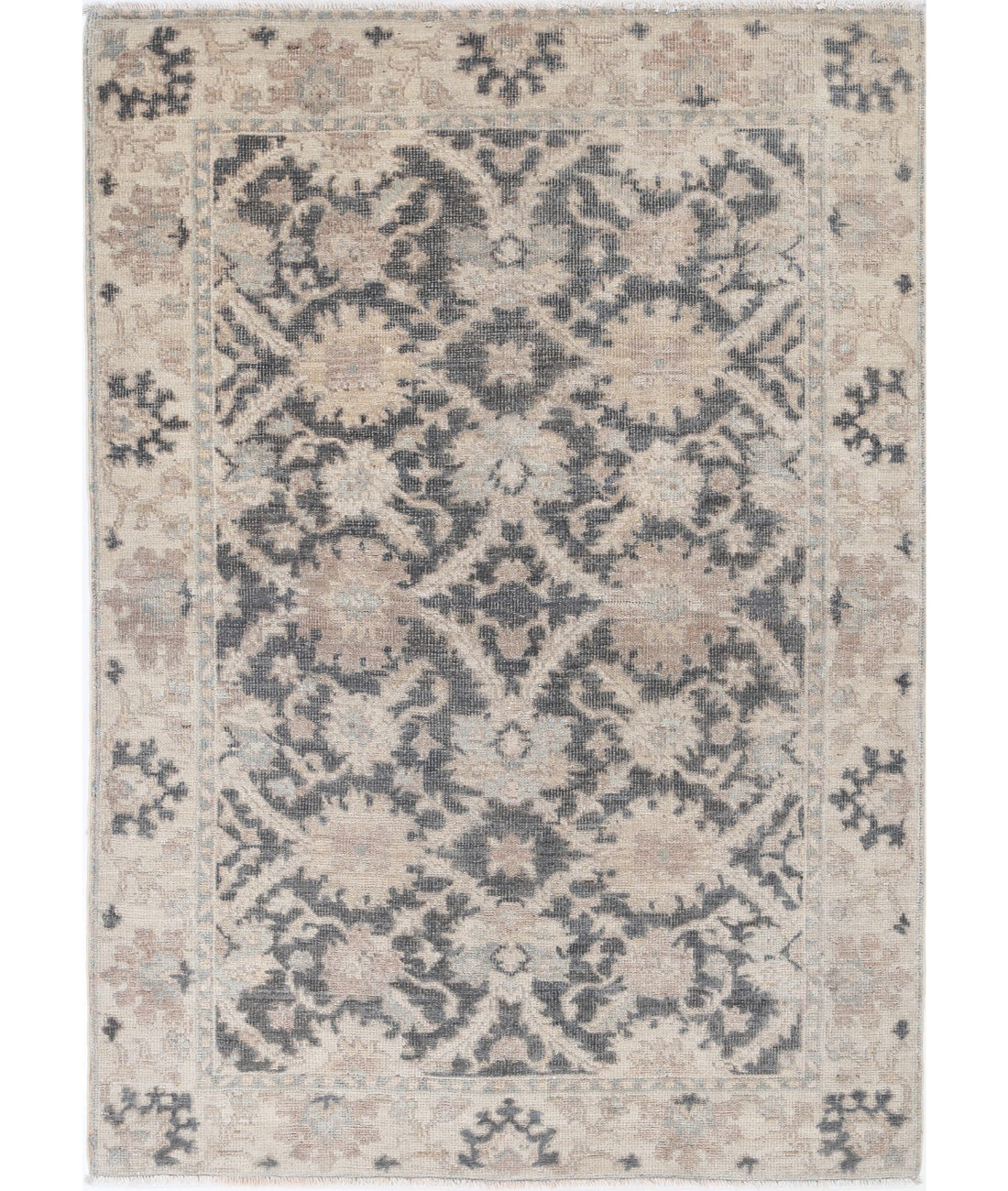 Ziegler 3'9'' X 5'7'' Hand-Knotted Wool Rug 3'9'' x 5'7'' (113 X 168) / Grey / N/A