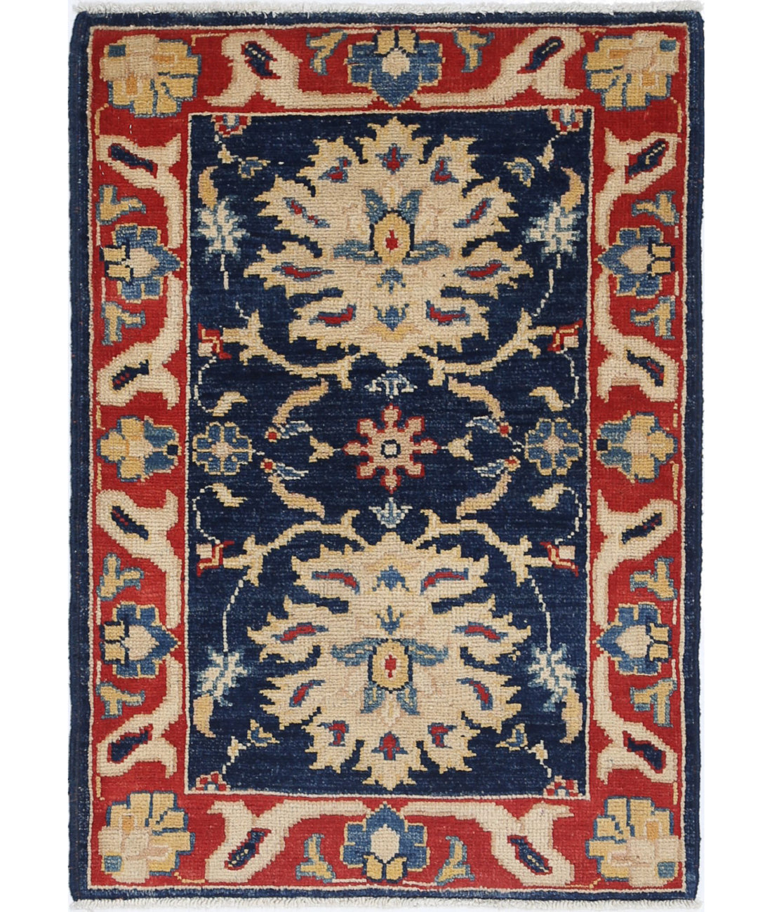 Ziegler 2'1'' X 2'11'' Hand-Knotted Wool Rug 2'1'' x 2'11'' (63 X 88) / Blue / N/A