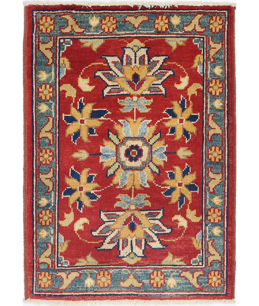 Ziegler 2'0'' X 2'11'' Hand-Knotted Wool Rug 2'0'' x 2'11'' (60 X 88) / Red / N/A