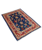 Ziegler 3'2'' X 4'7'' Hand-Knotted Wool Rug 3'2'' x 4'7'' (95 X 138) / Blue / N/A