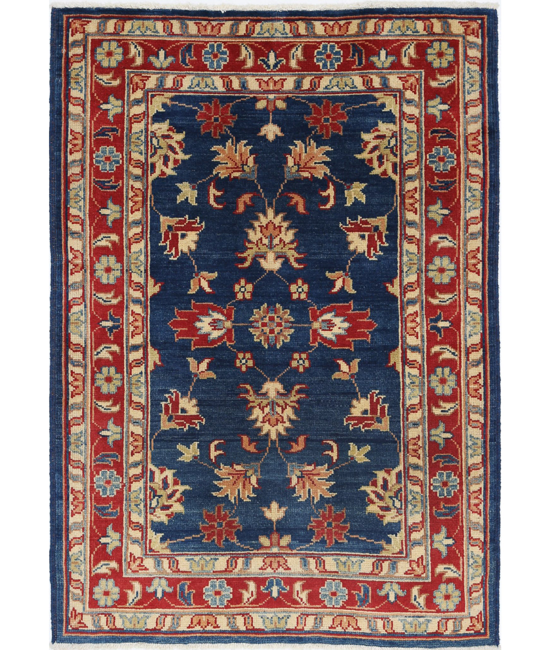 Ziegler 3'2'' X 4'7'' Hand-Knotted Wool Rug 3'2'' x 4'7'' (95 X 138) / Blue / N/A