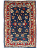 Ziegler 3'2'' X 4'7'' Hand-Knotted Wool Rug 3'2'' x 4'7'' (95 X 138) / Blue / N/A