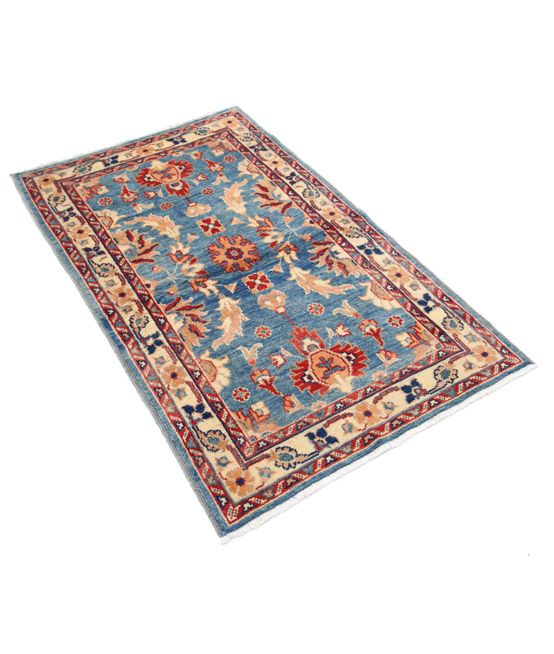 Ziegler 2'10'' X 4'9'' Hand-Knotted Wool Rug 2'10'' x 4'9'' (85 X 143) / Blue / N/A