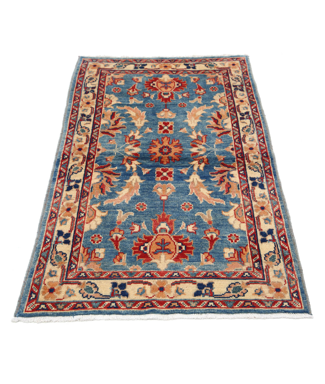 Ziegler 2'10'' X 4'9'' Hand-Knotted Wool Rug 2'10'' x 4'9'' (85 X 143) / Blue / N/A