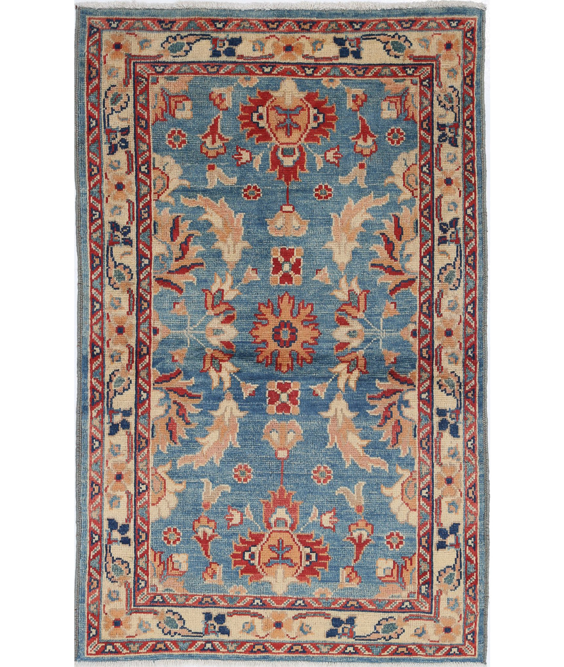 Ziegler 2'10'' X 4'9'' Hand-Knotted Wool Rug 2'10'' x 4'9'' (85 X 143) / Blue / N/A