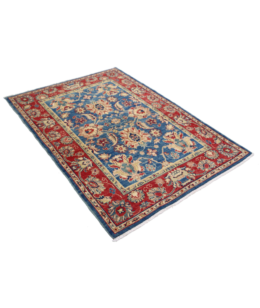 Ziegler 4'2'' X 5'11'' Hand-Knotted Wool Rug 4'2'' x 5'11'' (125 X 178) / Blue / N/A