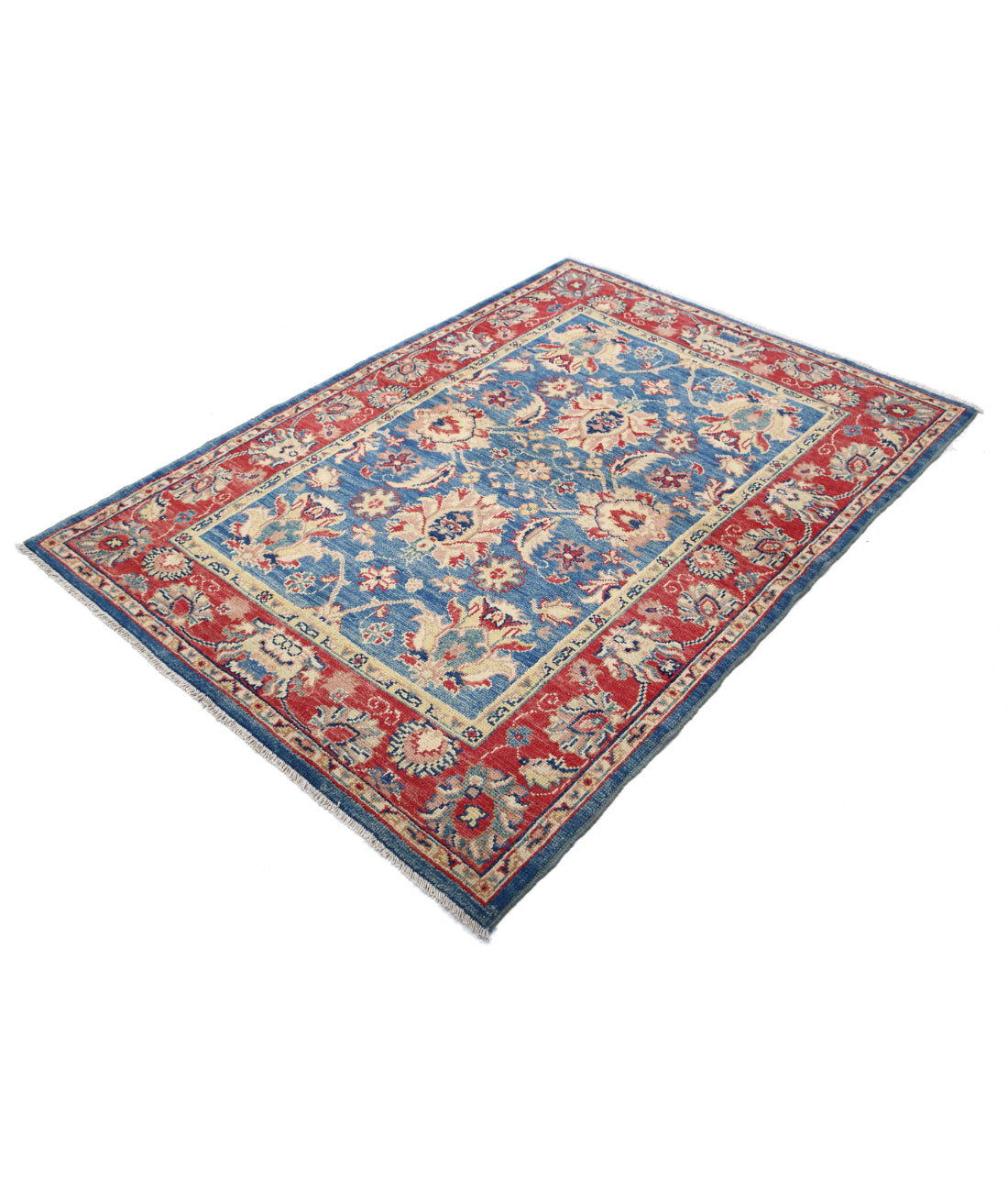 Ziegler 4'2'' X 5'11'' Hand-Knotted Wool Rug 4'2'' x 5'11'' (125 X 178) / Blue / N/A