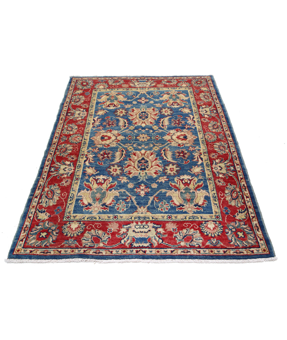 Ziegler 4'2'' X 5'11'' Hand-Knotted Wool Rug 4'2'' x 5'11'' (125 X 178) / Blue / N/A