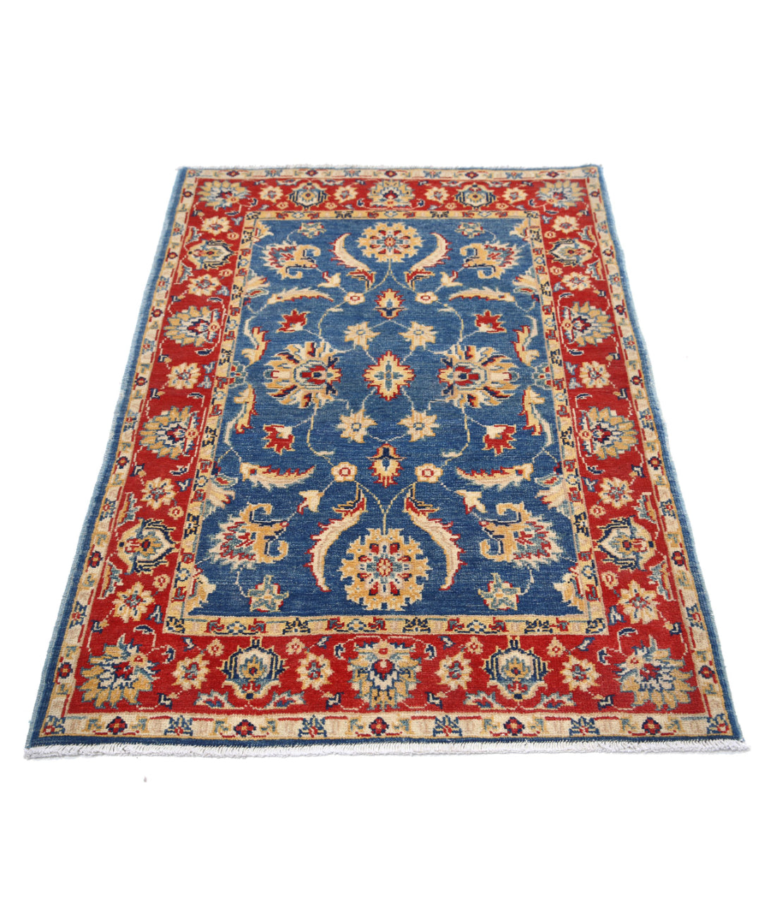 Ziegler 3'4'' X 4'8'' Hand-Knotted Wool Rug 3'4'' x 4'8'' (100 X 140) / Blue / N/A