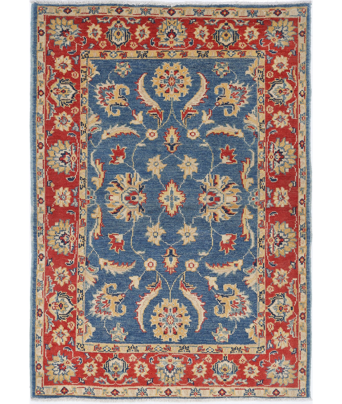 Ziegler 3'4'' X 4'8'' Hand-Knotted Wool Rug 3'4'' x 4'8'' (100 X 140) / Blue / N/A