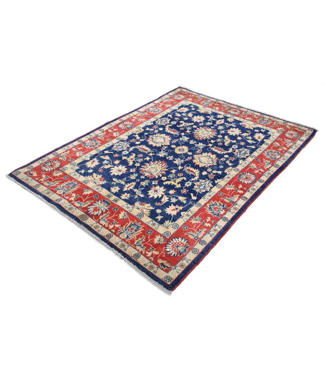 Ziegler 4'8'' X 6'5'' Hand-Knotted Wool Rug 4'8'' x 6'5'' (140 X 193) / Blue / N/A