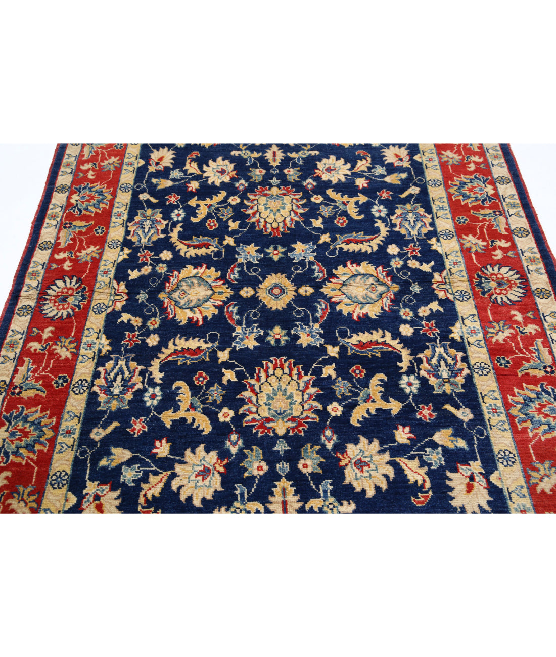 Ziegler 4'8'' X 6'5'' Hand-Knotted Wool Rug 4'8'' x 6'5'' (140 X 193) / Blue / N/A