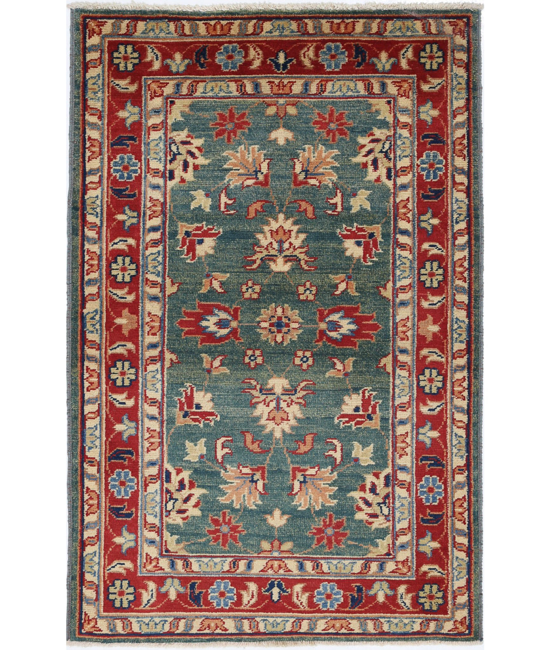 Ziegler 2'10'' X 4'6'' Hand-Knotted Wool Rug 2'10'' x 4'6'' (85 X 135) / Green / N/A