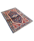 Ziegler 3'5'' X 4'9'' Hand-Knotted Wool Rug 3'5'' x 4'9'' (103 X 143) / Blue / N/A