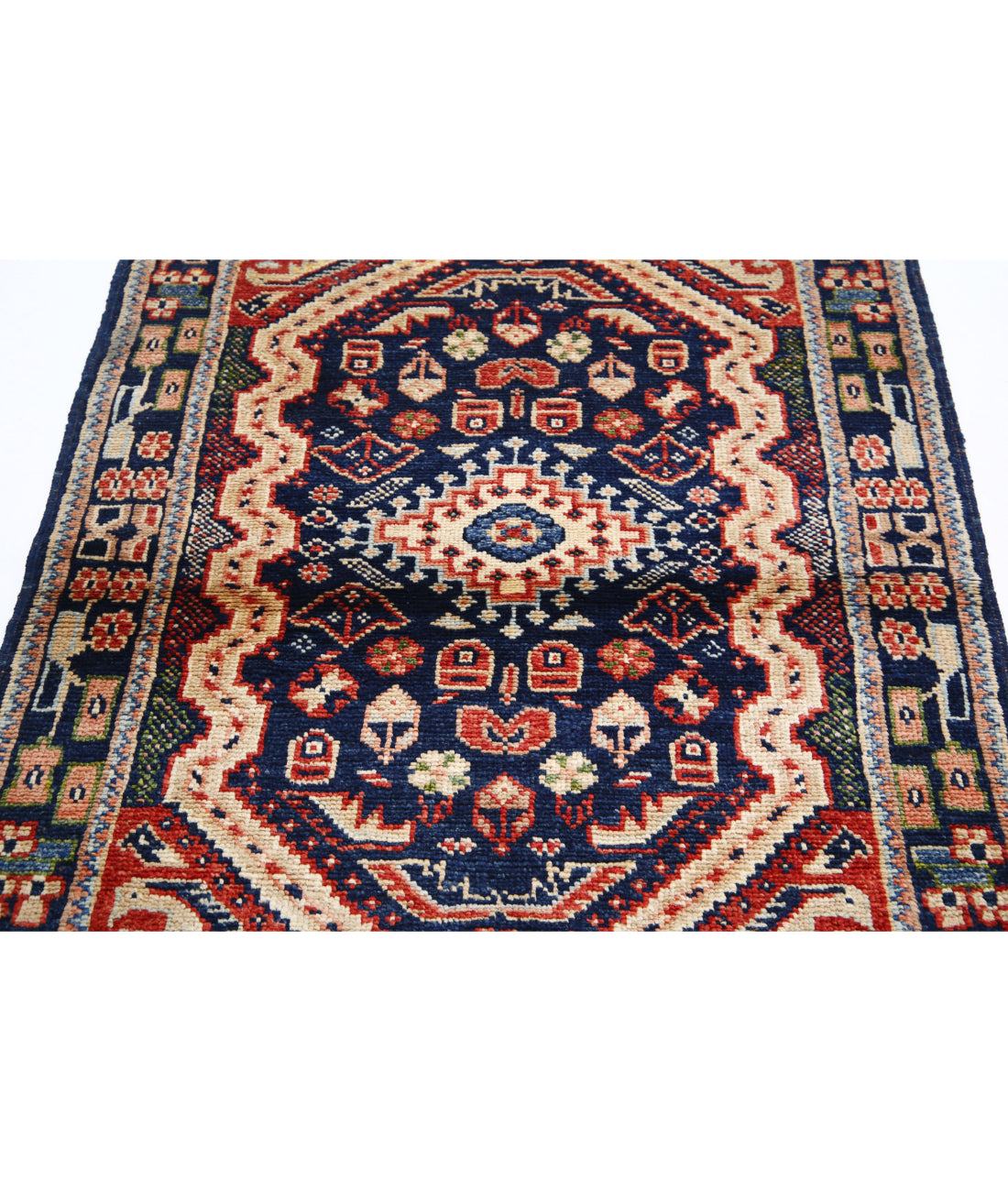 Ziegler 3'5'' X 4'9'' Hand-Knotted Wool Rug 3'5'' x 4'9'' (103 X 143) / Blue / N/A