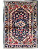 Ziegler 3'5'' X 4'9'' Hand-Knotted Wool Rug 3'5'' x 4'9'' (103 X 143) / Blue / N/A