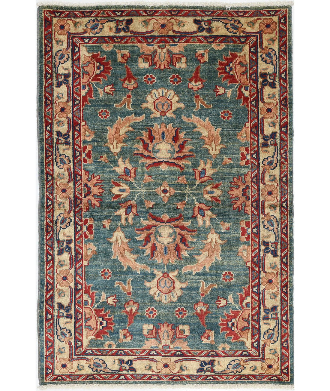 Ziegler 3'1'' X 4'8'' Hand-Knotted Wool Rug 3'1'' x 4'8'' (93 X 140) / Green / N/A