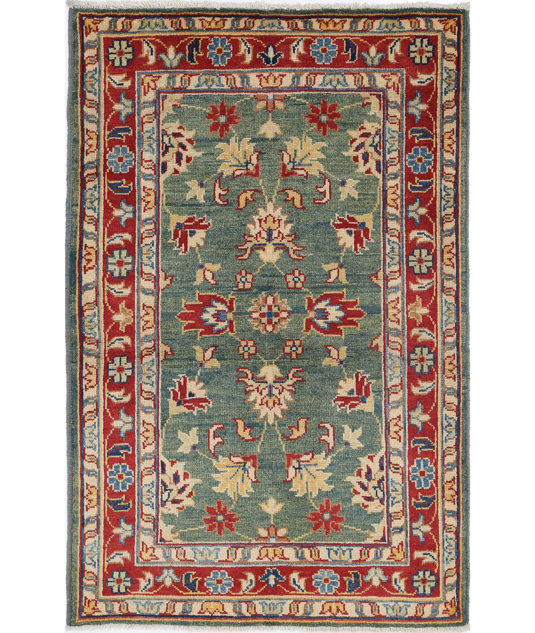 Ziegler 3'2'' X 4'11'' Hand-Knotted Wool Rug 3'2'' x 4'11'' (95 X 148) / Green / N/A