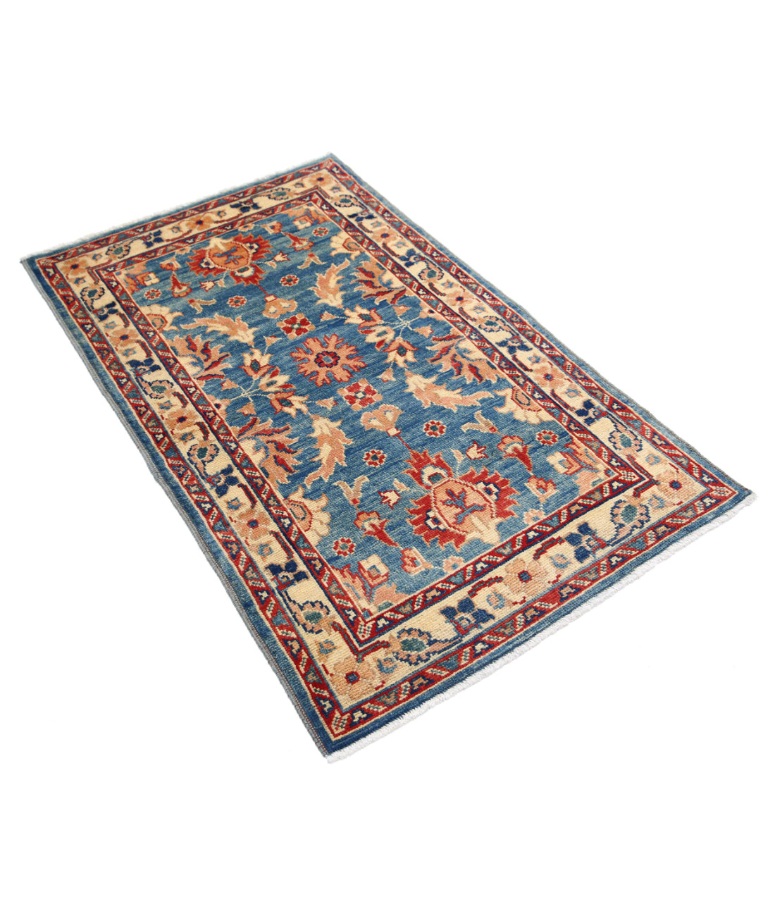 Ziegler 2'1'' X 4'1'' Hand-Knotted Wool Rug 2'1'' x 4'1'' (63 X 123) / Blue / N/A