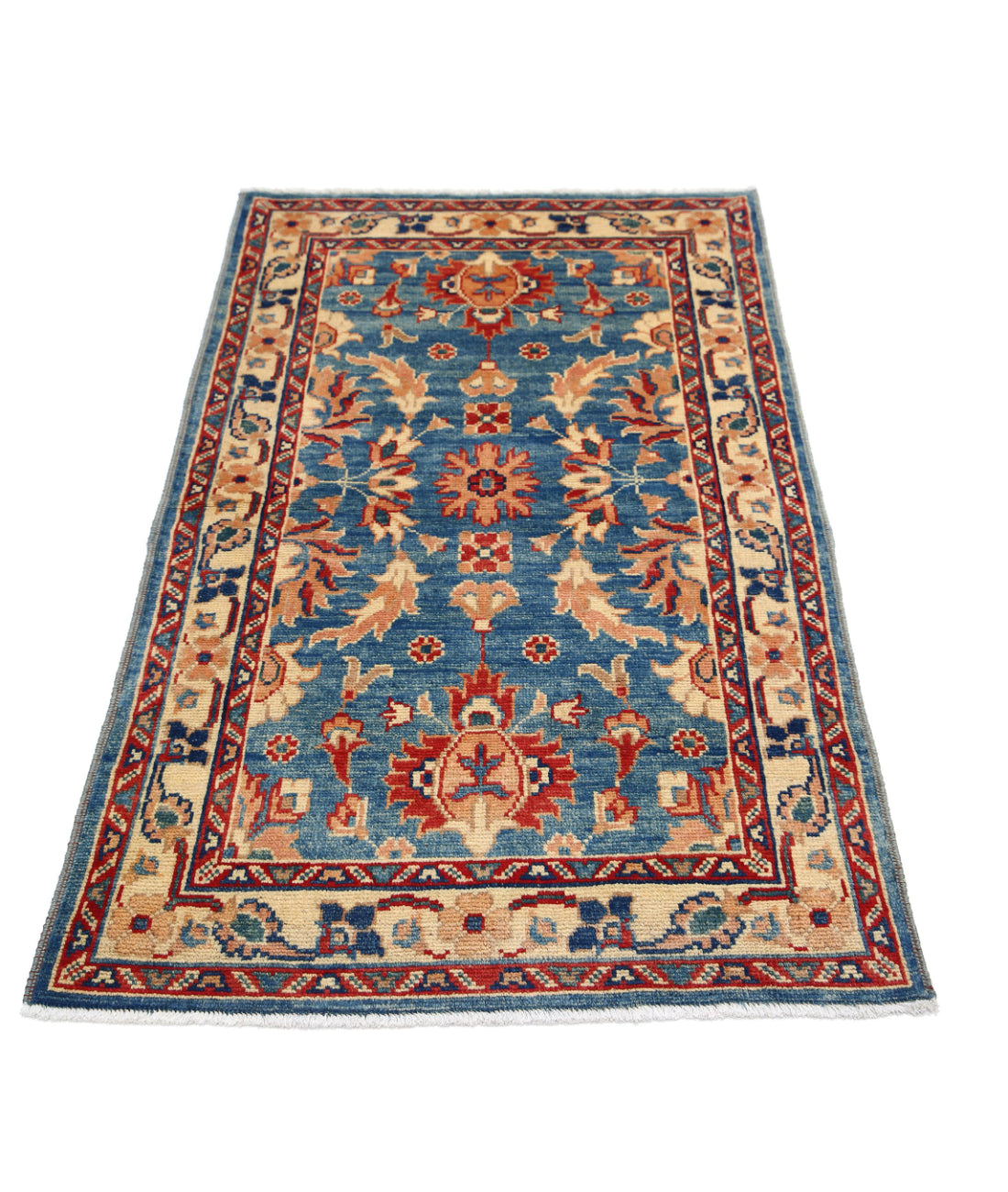 Ziegler 2'1'' X 4'1'' Hand-Knotted Wool Rug 2'1'' x 4'1'' (63 X 123) / Blue / N/A