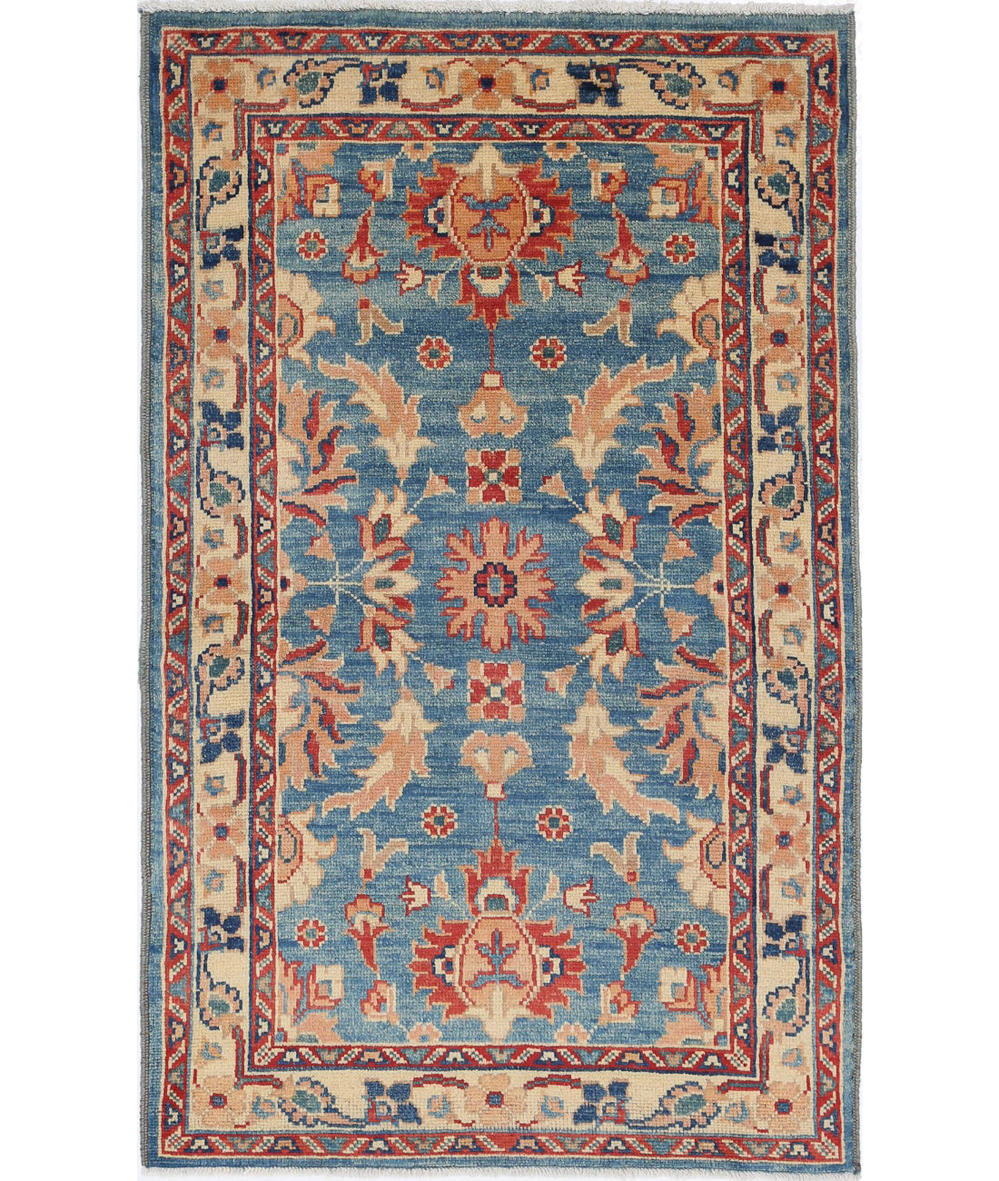 Ziegler 2'1'' X 4'1'' Hand-Knotted Wool Rug 2'1'' x 4'1'' (63 X 123) / Blue / N/A