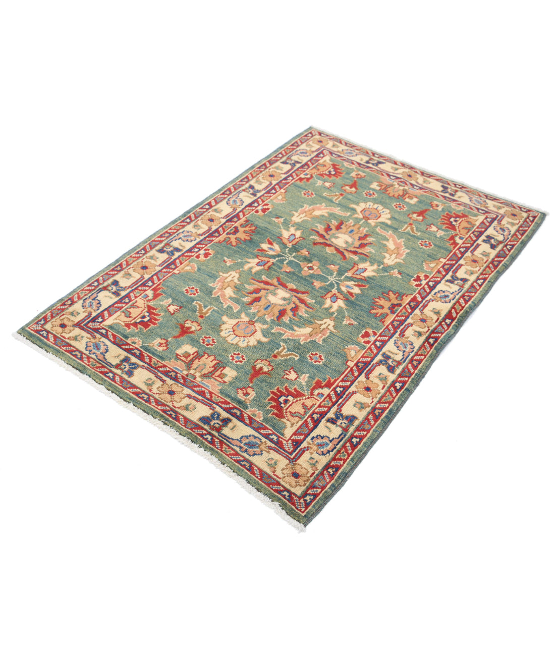 Ziegler 3'2'' X 4'6'' Hand-Knotted Wool Rug 3'2'' x 4'6'' (95 X 135) / Green / N/A