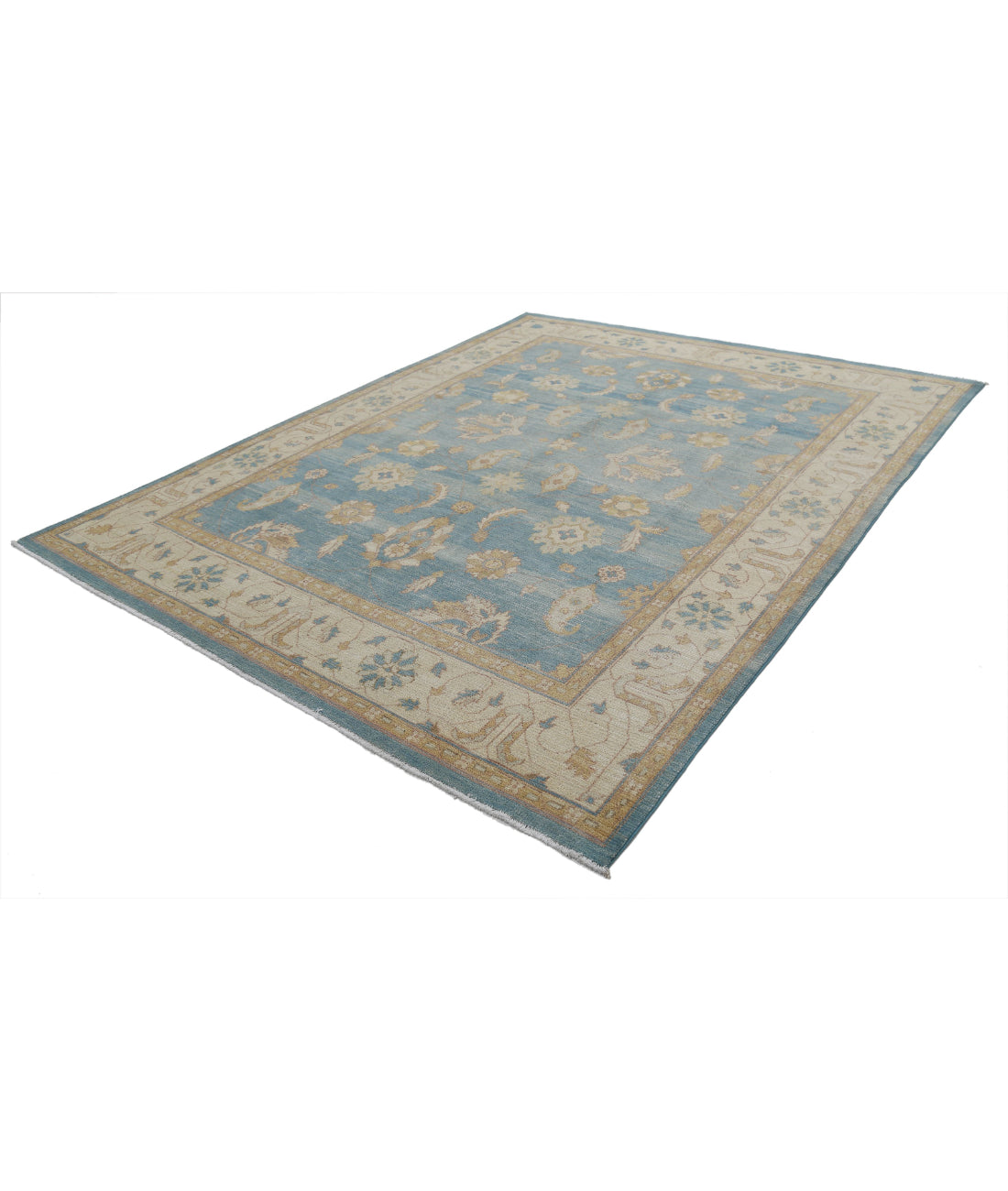 Ziegler 7'9'' X 9'11'' Hand-Knotted Wool Rug 7'9'' x 9'11'' (233 X 298) / Blue / N/A