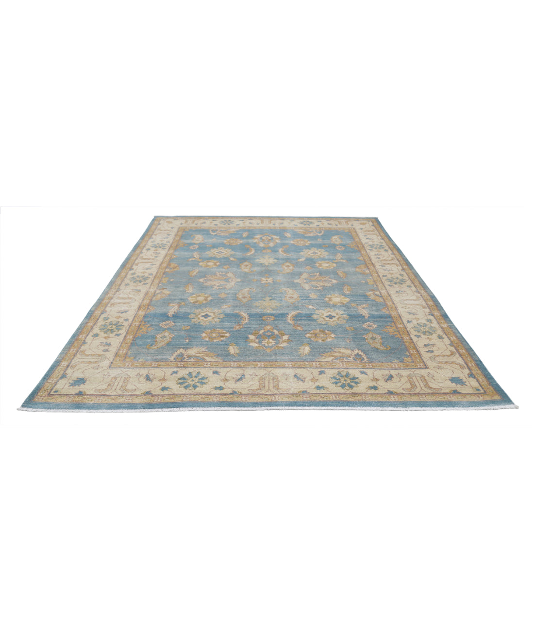 Ziegler 7'9'' X 9'11'' Hand-Knotted Wool Rug 7'9'' x 9'11'' (233 X 298) / Blue / N/A