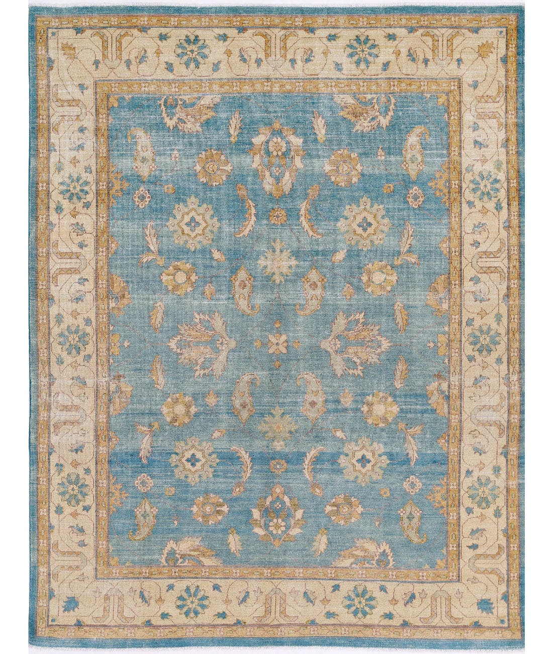 Ziegler 7'9'' X 9'11'' Hand-Knotted Wool Rug 7'9'' x 9'11'' (233 X 298) / Blue / N/A