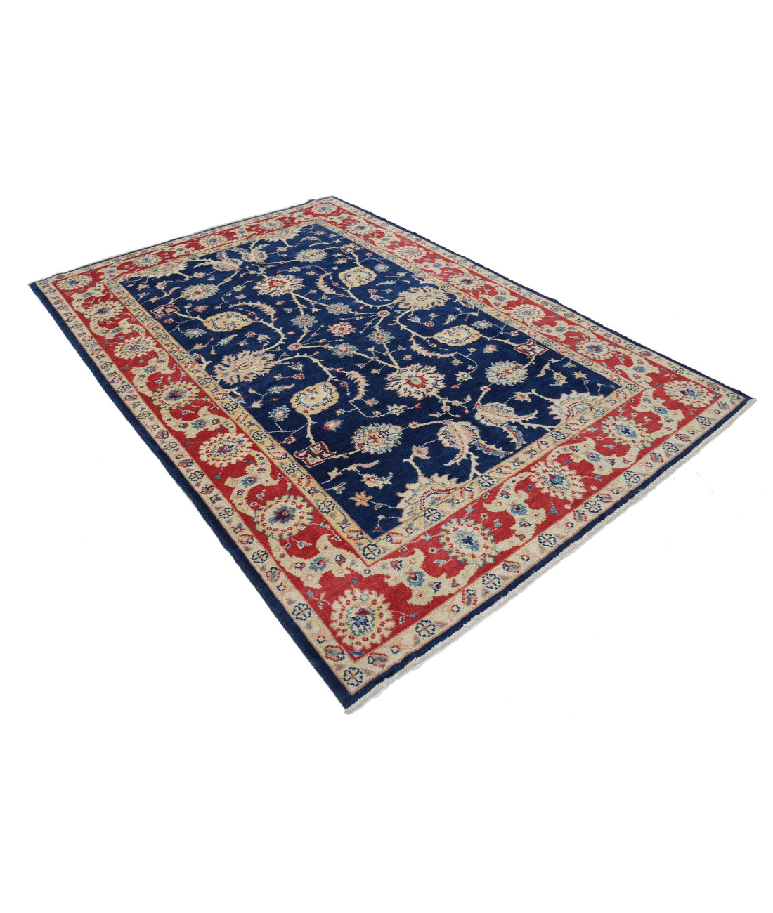 Ziegler 6'1'' X 8'11'' Hand-Knotted Wool Rug 6'1'' x 8'11'' (183 X 268) / Blue / N/A