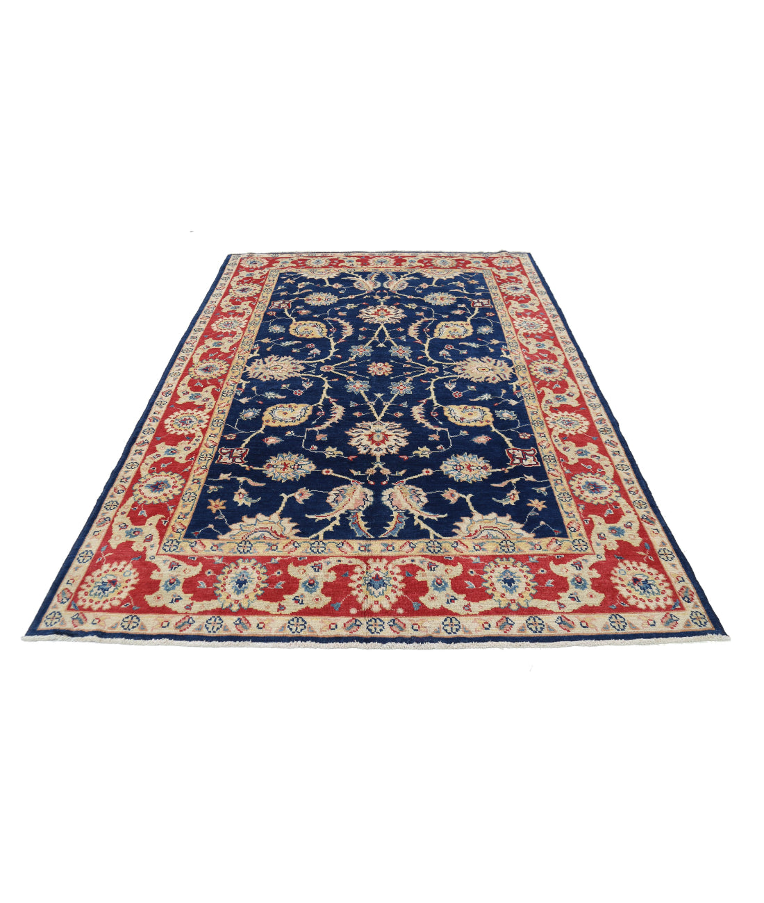 Ziegler 6'1'' X 8'11'' Hand-Knotted Wool Rug 6'1'' x 8'11'' (183 X 268) / Blue / N/A