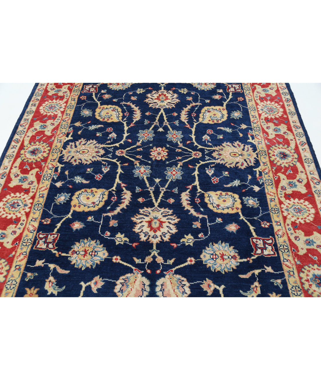 Ziegler 6'1'' X 8'11'' Hand-Knotted Wool Rug 6'1'' x 8'11'' (183 X 268) / Blue / N/A