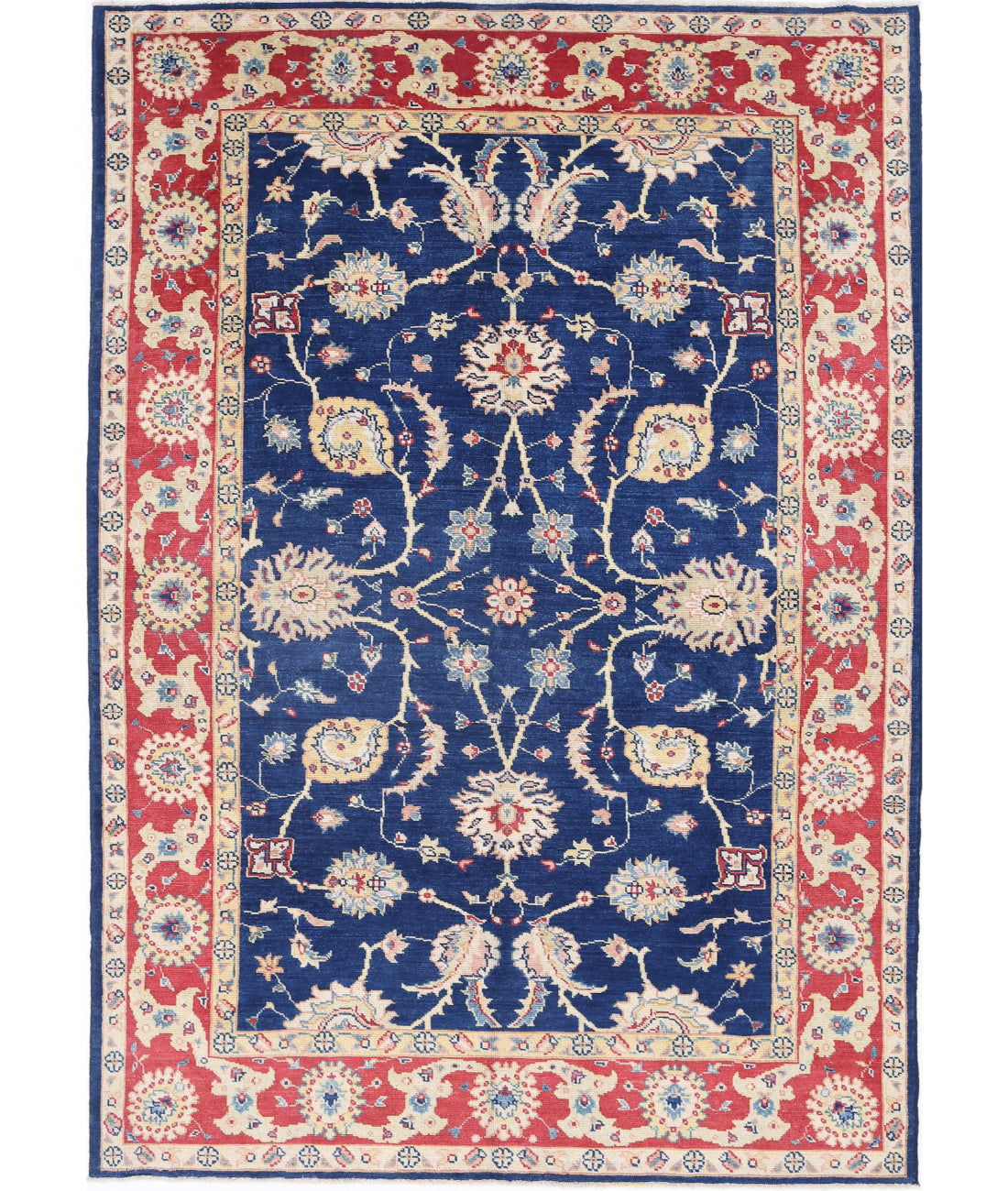 Ziegler 6'1'' X 8'11'' Hand-Knotted Wool Rug 6'1'' x 8'11'' (183 X 268) / Blue / N/A