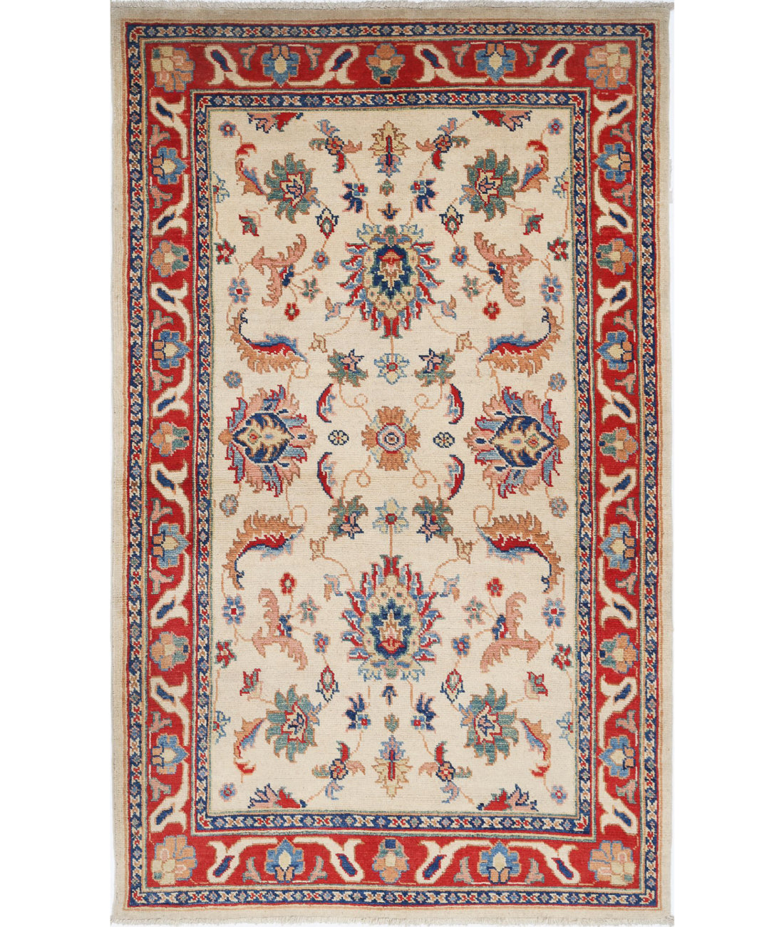 Ziegler 4'0'' X 6'7'' Hand-Knotted Wool Rug 4'0'' x 6'7'' (120 X 198) / Beige / N/A