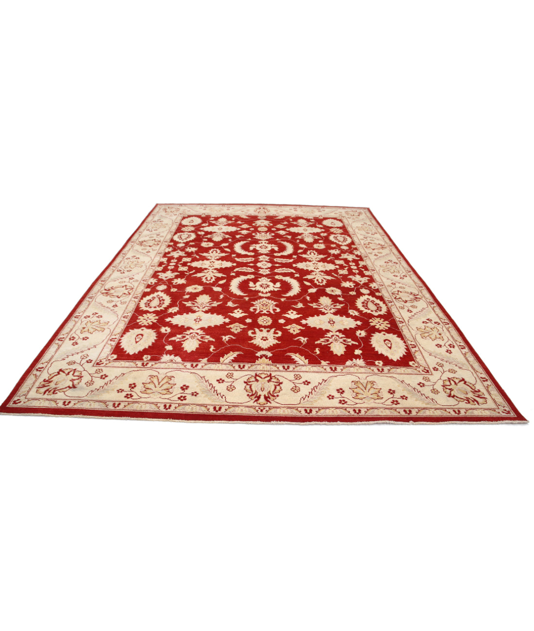 Ziegler 9'0'' X 12'1'' Hand-Knotted Wool Rug 9'0'' x 12'1'' (270 X 363) / Red / Ivory