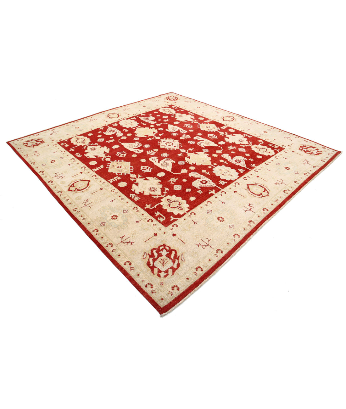 Ziegler 9'0'' X 9'3'' Hand-Knotted Wool Rug 9'0'' x 9'3'' (270 X 278) / Red / N/A