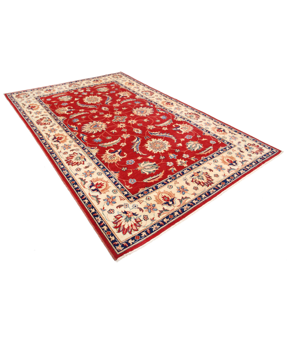 Ziegler 6'6'' X 9'6'' Hand-Knotted Wool Rug 6'6'' x 9'6'' (195 X 285) / Red / N/A