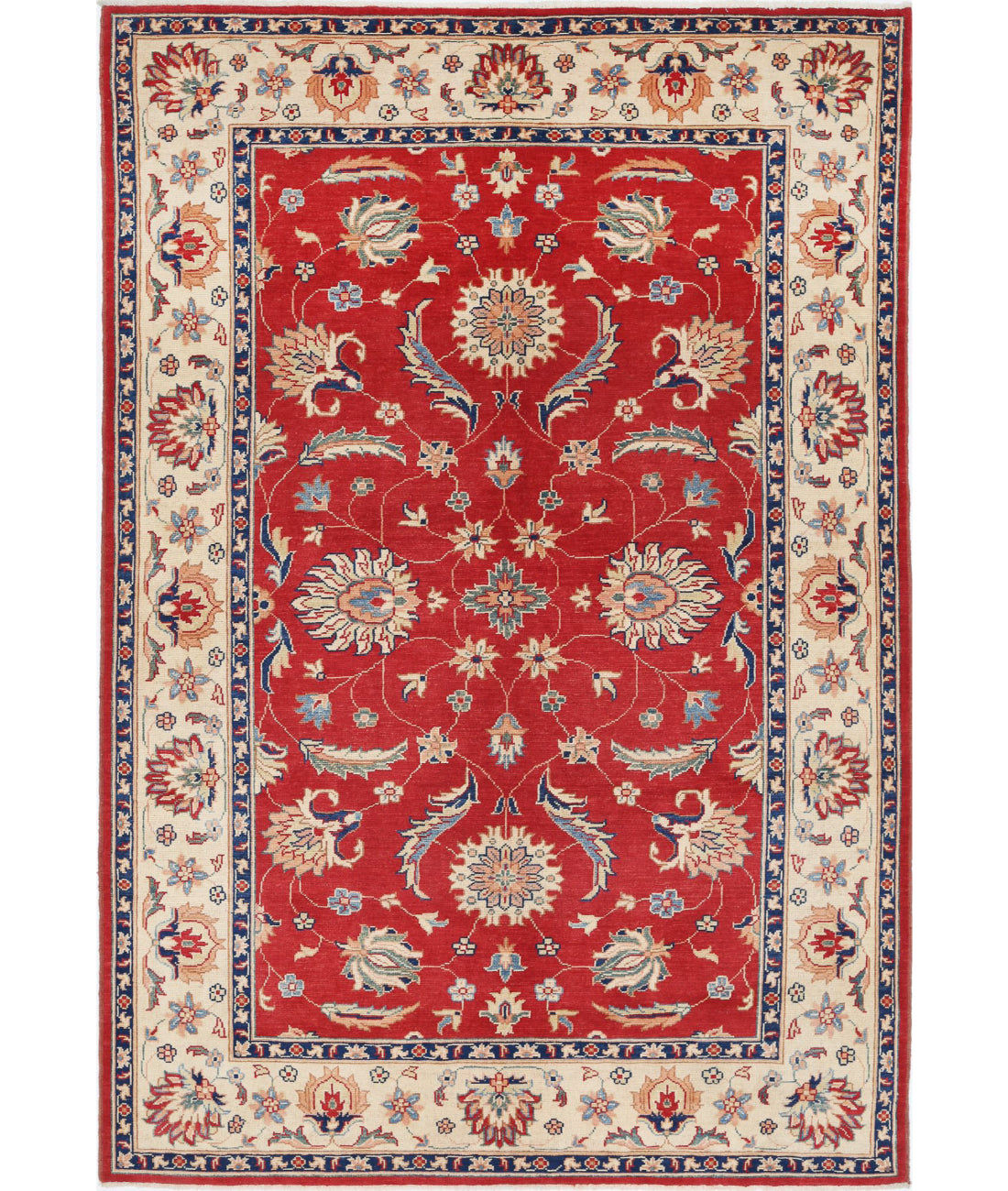 Ziegler 6'6'' X 9'6'' Hand-Knotted Wool Rug 6'6'' x 9'6'' (195 X 285) / Red / N/A