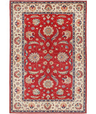 Ziegler 6'6'' X 9'6'' Hand-Knotted Wool Rug 6'6'' x 9'6'' (195 X 285) / Red / N/A