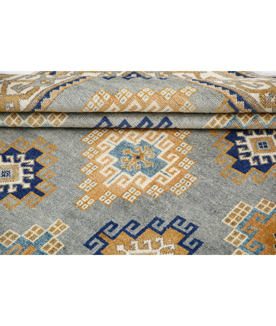 Ziegler 6'2'' X 9'10'' Hand-Knotted Wool Rug 6'2'' x 9'10'' (185 X 295) / Blue / Ivory